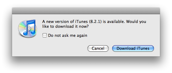 itunes821 iTunes updated to version 8.2.1   Palm Pre sync disabled