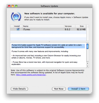 itunes 902 385x400 Apple released iTunes 9.0.2