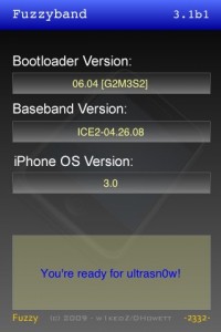 fuzzyband 3 200x300 Fuzzyband, the application to downgrade the baseband, is updated with support of firmware 3.1.3