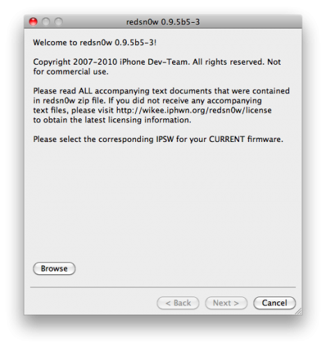 redsn0w 095b5 3 RedSn0w 0.9.5b5 3: iOS 4 jailbreak for iPhone 3G and iPod Touch 2G