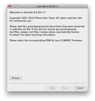 redsn0w 095b5 5 374x400 How to jailbreak and unlock iPhone 3G with firmware iOS 4.0.1