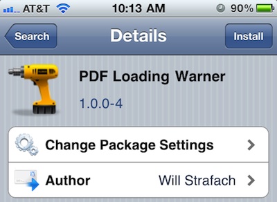 pdfloadingwarner Howto secure iPhone iOS: PDF exploit fix