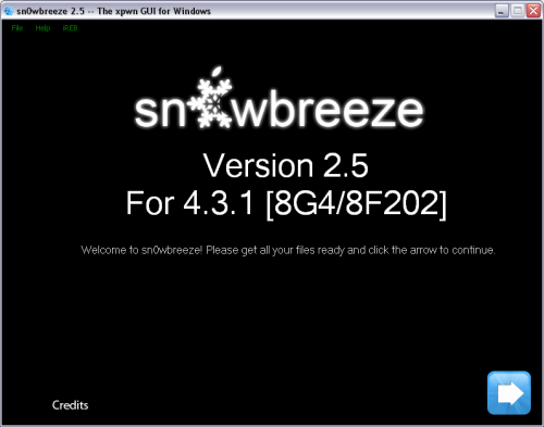 sn0wbreeze25 500x393 Вышел Sn0wBreeze 2.5: отвязанный джейлбрейк iOS 4.3.1