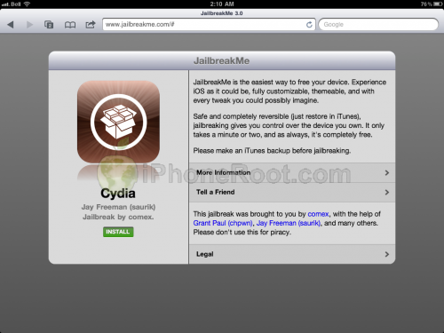jailbreakme ipad 6 500x375 Jailbreakers: Dont Update to iOS 4.3.4, Save Your SHSH Blobs